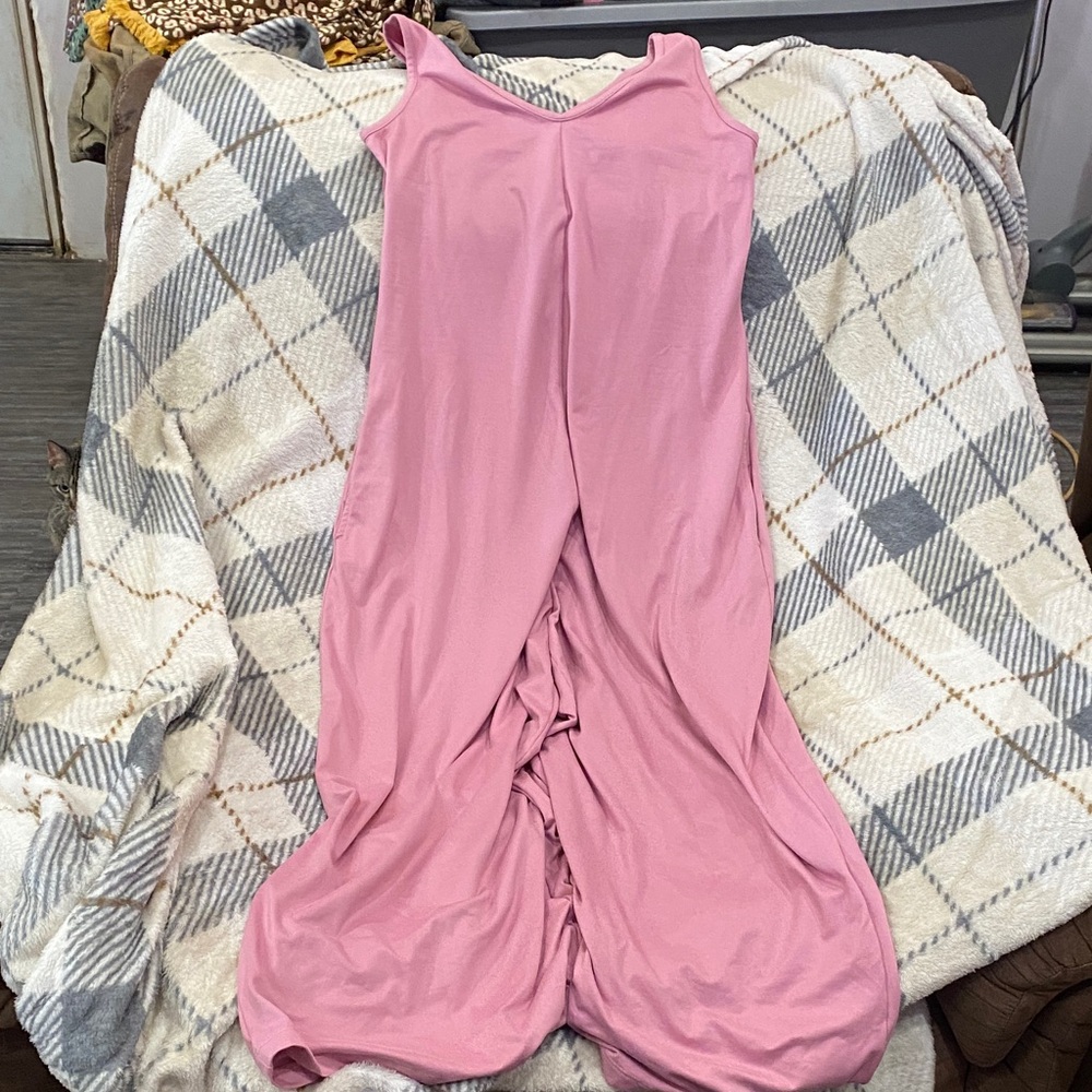 Women's Pink Sleeveless Jumpsuit Romper